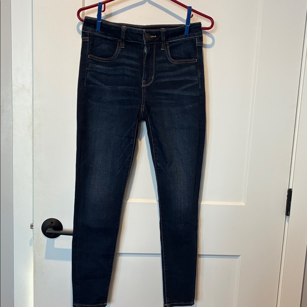 American Eagle Outfitters Dark Indigo Skinny Jeans   B10